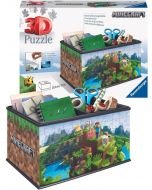 Ravensburger Minecraft 3D puslespill 216 brikker - skattkiste oppbevaringsboks 10311286