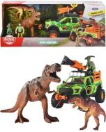 Dickie Toys Dino Hunter lekset - Ford jeep med ljud och ljus, 3 dinosaurer och figur 203837026