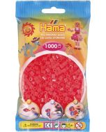Hama Midi 1000 perler - neon rød 207-35
