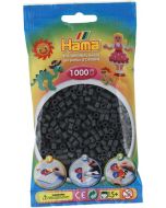 Hama Midi 1000 perler - mørkegrå 3-207-71