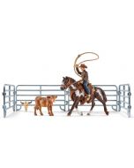 Schleich Lassokastning med cowboy - western figursæt med hest - 11 dele 41418