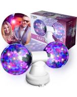 PartyFun Lights Disco-lys med 2 LED-lamper - hvit 86143