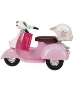 Our Generation rosa scooter til dukken - hjelm inkludert