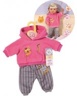 BABY Born koseklær antrekk - rosa genser og stripete bukse - 46 cm 871256