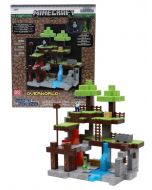 Minecraft 253265006 Die-cast Nano Scene Overworld med 2 figurer