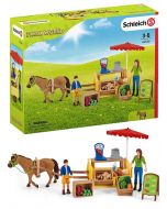 Schleich Farm World Solrik markedsdag - lekesett med hest, salgsvogn og 2 figurer - 27 deler 42528