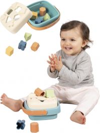 Smoby Formensortierer Aus Bio-Kunststoff – 8 Teile, Mit Tragegriff, Für Kinder Ab 12 Monaten