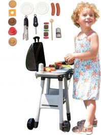 Barbecue Jouet Pour Enfant Smoby - Avec Grill Et 18 Accessoires - Fonction Flammes Lumineuses Et Sonores