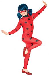 Miraculous Ladybug kostyme - small - 3-4 år - heldrakt med maske
