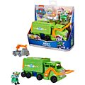 PAW Patrol Big Truck Pups Rocky - figur och lastbil med miniräddningsbil