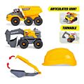 Dickie Toys Volvo anläggningslekset med hjälm – 4 delar