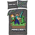 Minecraft Steve og Alex sengesett i bomull - 140x200 cm