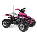 Peg Perego Corral T-Rex 330W - Rosa elektrisk fyrhjuling 12V med 2 hastigheter