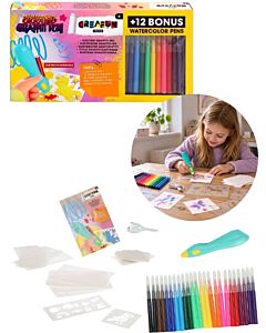 Creafun Trend elektrisk graffitipenna med 30 schabloner 633-0047