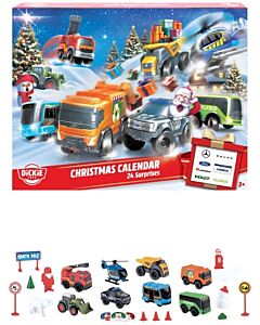 Dickie Toys adventskalender med køretøjer – 24 låger 203747021