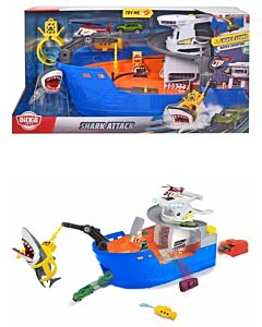 Dickie Toys Shark Attack legebåd med haj, lys og lyd 203779001