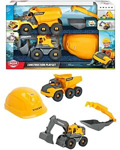 Dickie Toys Volvo anlægslegesæt med hjelm – 4 dele 203729026