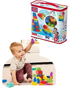 Fisher Price DCH55 First Builders - Mega Bloks byggeklosser for de minste - 60 deler - blå 