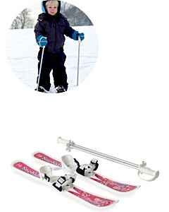 Hamax ski med staver – rosa 561002