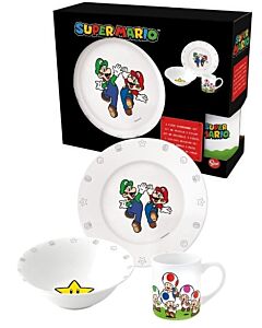 Nintendo Super Mario Spisesæt i keramik - 3 dele 20045