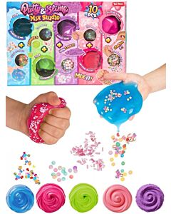 Slime-set med 5 texturer och dekorationer – 10 delar 36071A