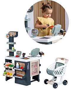 Smoby Smarty Market lekebutikk med handlevogn - 42 deler 7600350245