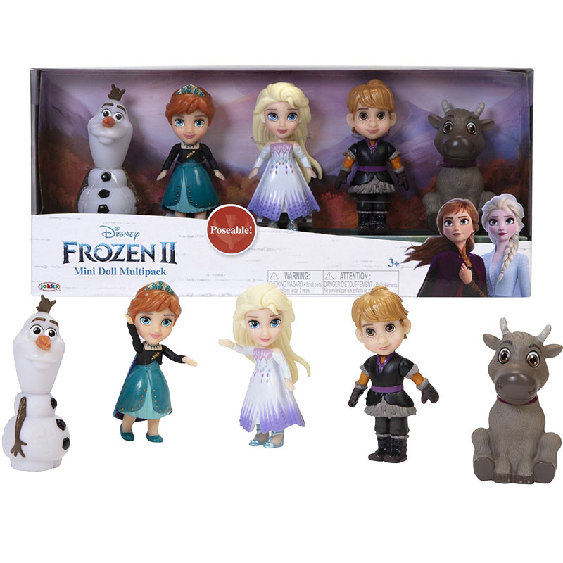 Har lært Spild træthed Disney Frozen 2 Mini Doll legesæt - 5 bevægelige mini-dukker - 7 cm 214984
