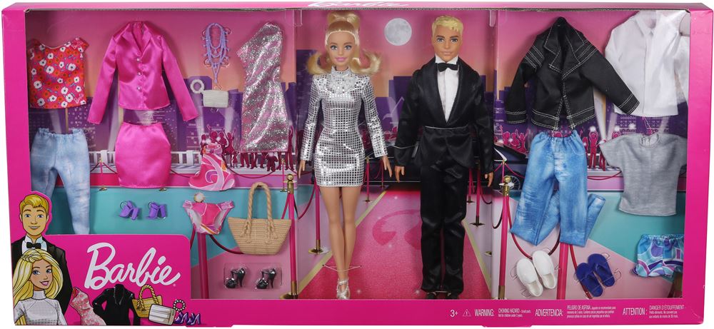 bad Udholde Antage Barbie og Ken Beach Date night - over 20 dele med tøj og tilbehør - 2  dukker inkluderet GHT40