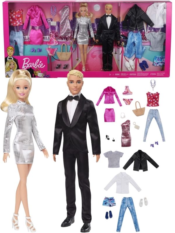 bad Udholde Antage Barbie og Ken Beach Date night - over 20 dele med tøj og tilbehør - 2  dukker inkluderet GHT40