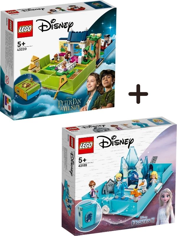 LEGO Disney Bundle: Peter Bog-eventyr 43220 + Frozen Bog-eventyr 43189