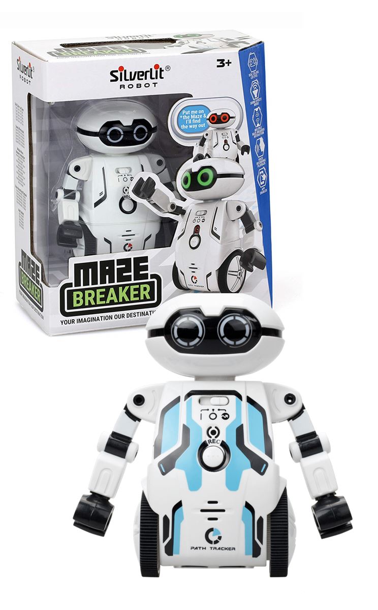 aflivning medlem Bedstefar Silverlit Maze breaker robot - blå - kan styres med din smarttelefon 80044