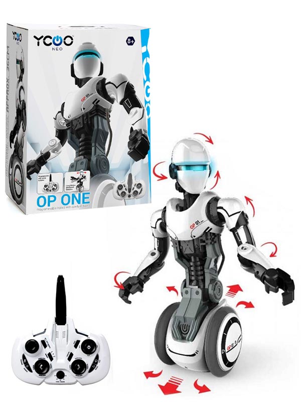 dræbe craft Ægte Silverlit YCOO NEO Robot O.P ONE - fjernstyret interaktiv robot med lys,  lyd og bevægelse - 40 cm 88550