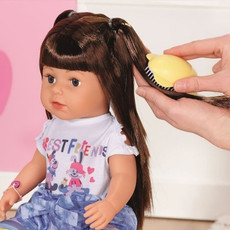 830352 sisterdukke med brunt hår til styling fra baby born