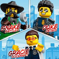 Med karakterer kjent fra LEGO® City TV-serien