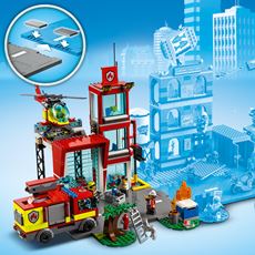 Brannstasjonen kan utvides ved hjelp av LEGO® veiplater