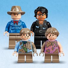 LEGO Jurassic Park sett med 4 minifigurer - Alan Grant, Ian Malcolm, Tim Murphy og Lex Murphy