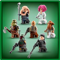 Lego Star Wars byggesett med 7 minifigurer deriblant Boba Fett, Fennec Shand, Bib Fortuna og flere