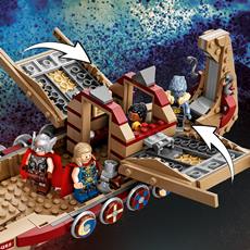 LEGO Marvel vikingskip med tak som kan åpnes til kabinen