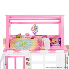HCD47 dukkehus til barbiedukker med soveværelse