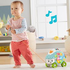 Musikalske toner gir barnet selskap når det går rundt med sammen med pinnsvinet