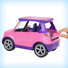 Barbie-bil i rosa og lilla med glitter - 25 deler