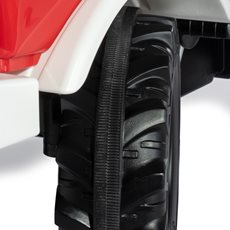 Rolly TOys pedal-brannbil med plastdekk og støydempende bånd