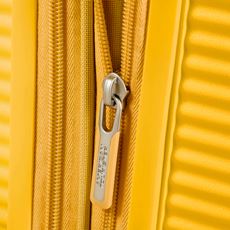American Tourister Soundbox rullekuffert i gul med standard lynlås