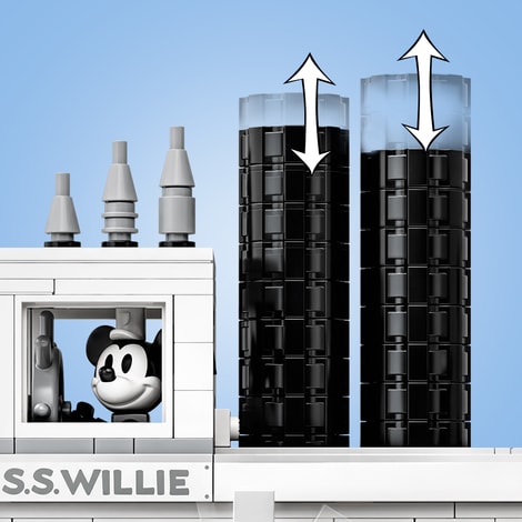 LEGO Ideas 21317 Steamboat Willie med bevegelige skorsteiner