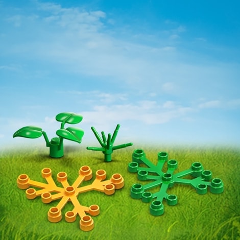 LEGO Ideas 21318 Trädkoja - växter och blad av växtbaserad plast