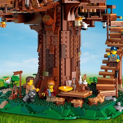 LEGO Trädkoja med 3 LEGO trädstugor – sovrum, badrum och barnrum